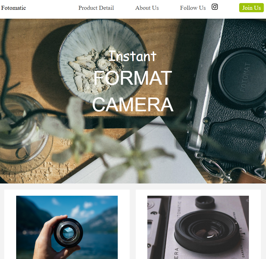 Fotomatic webpage